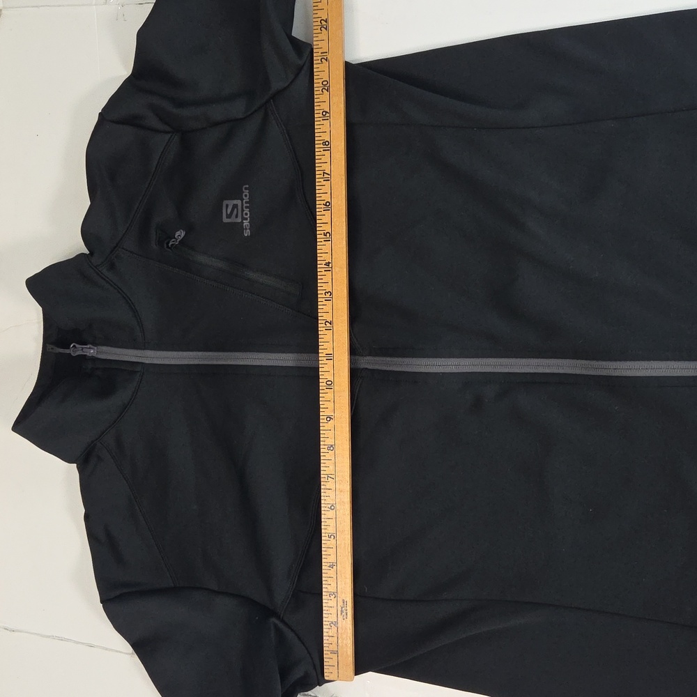 Salomon Men's Discovery Fleece Black Performance Track Jacket - Picture 6 of 16